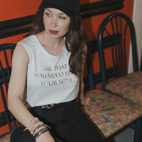 ALL THAT YOU NEED - Women's Snow Relaxed Tank - Worn & Haggard