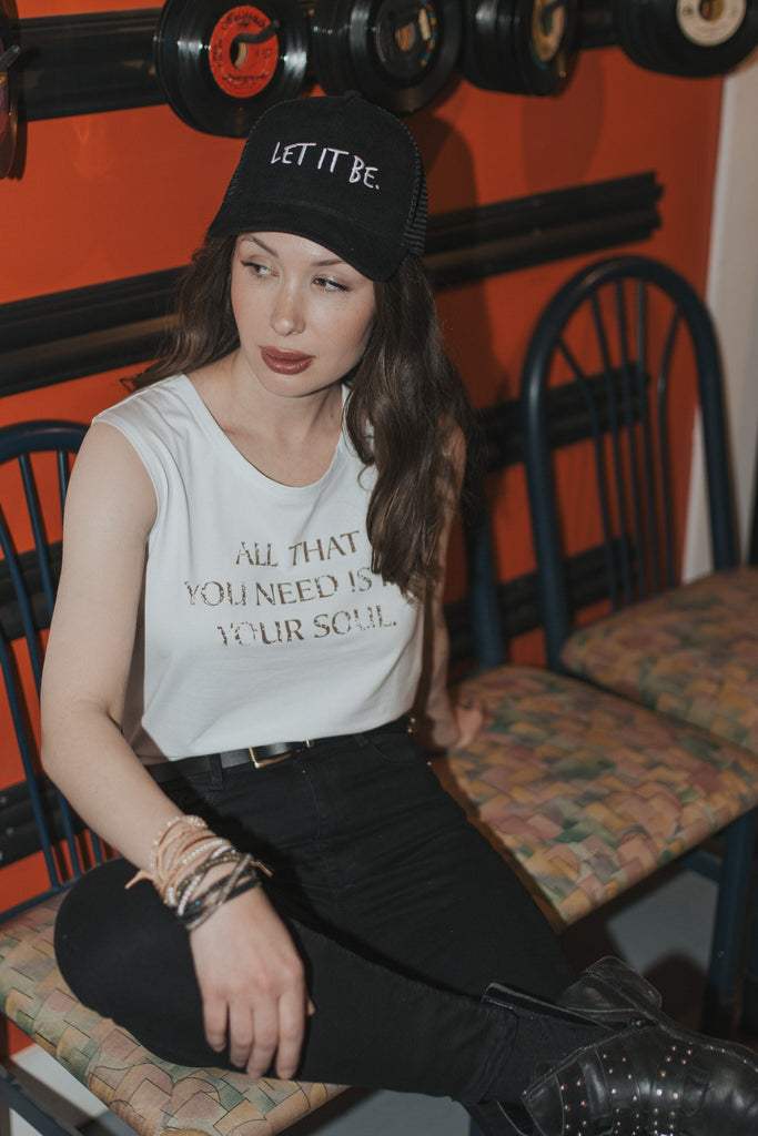 ALL THAT YOU NEED - Women's Snow Relaxed Tank - Worn & Haggard