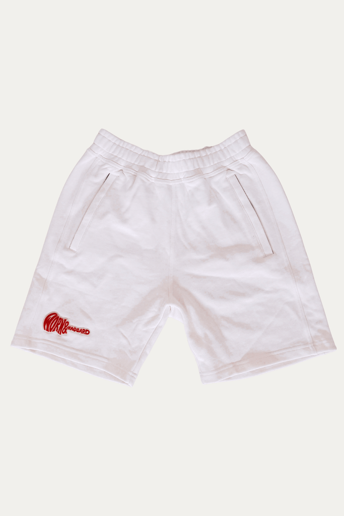 WORN & HAGGARD - Men's Heavyweight White Sweatshorts - Worn & Haggard