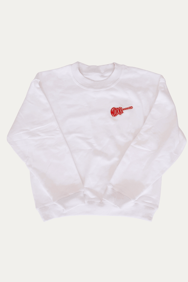 WORN & HAGGARD - Men's White Oversize Sweatshirt - Worn & Haggard