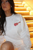 WORN & HAGGARD - White Heavyweight Sweatshirt - Worn & Haggard