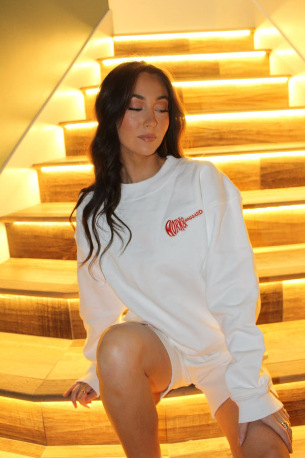WORN & HAGGARD - White Heavyweight Sweatshirt - Worn & Haggard