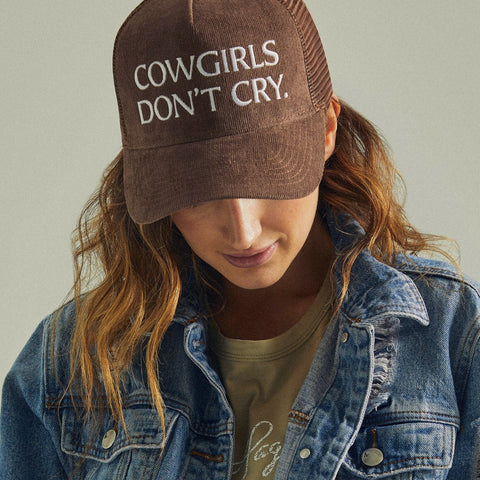 COWGIRLS DON'T CRY - Mocha Trucker Hat - Worn & Haggard