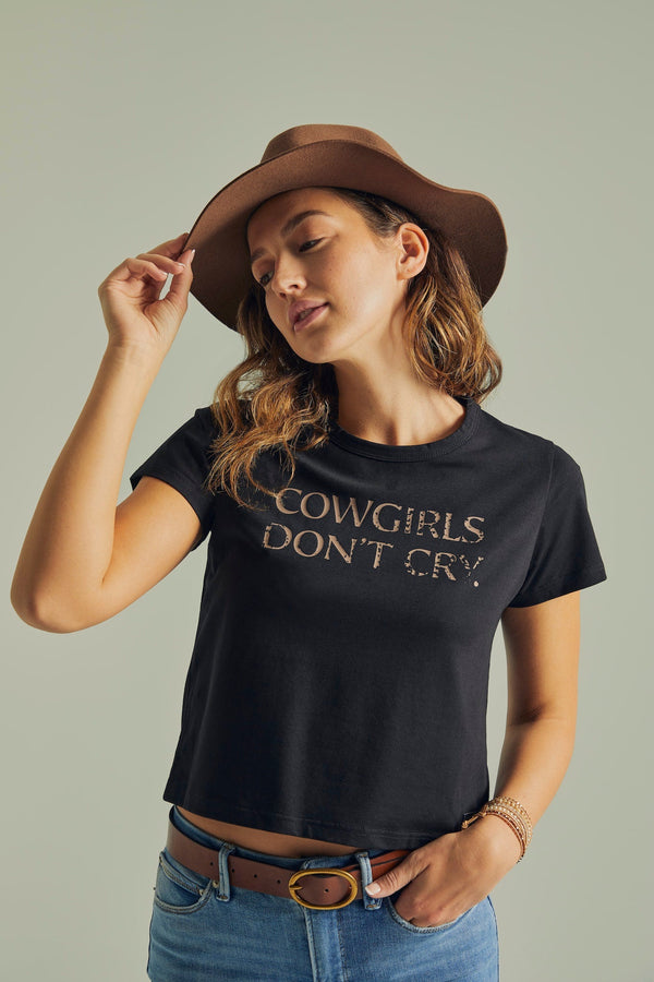 COWGIRLS DON'T CRY - Women's Midnight T-Shirt - Worn & Haggard