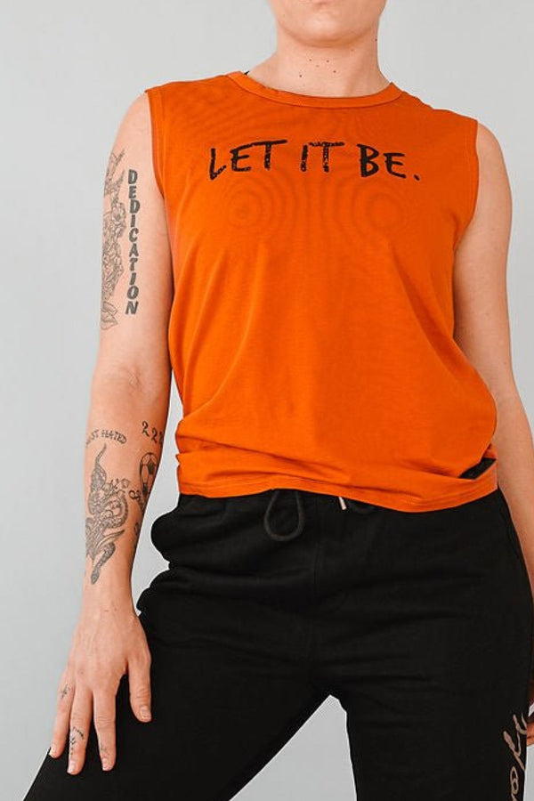 LET IT BE - Rust Women's Relaxed Tank - Worn & Haggard