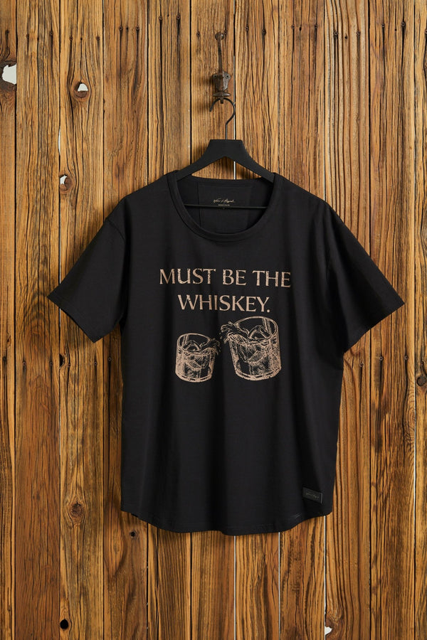 MUST BE THE WHISKEY - Midnight T-Shirt - Worn & Haggard