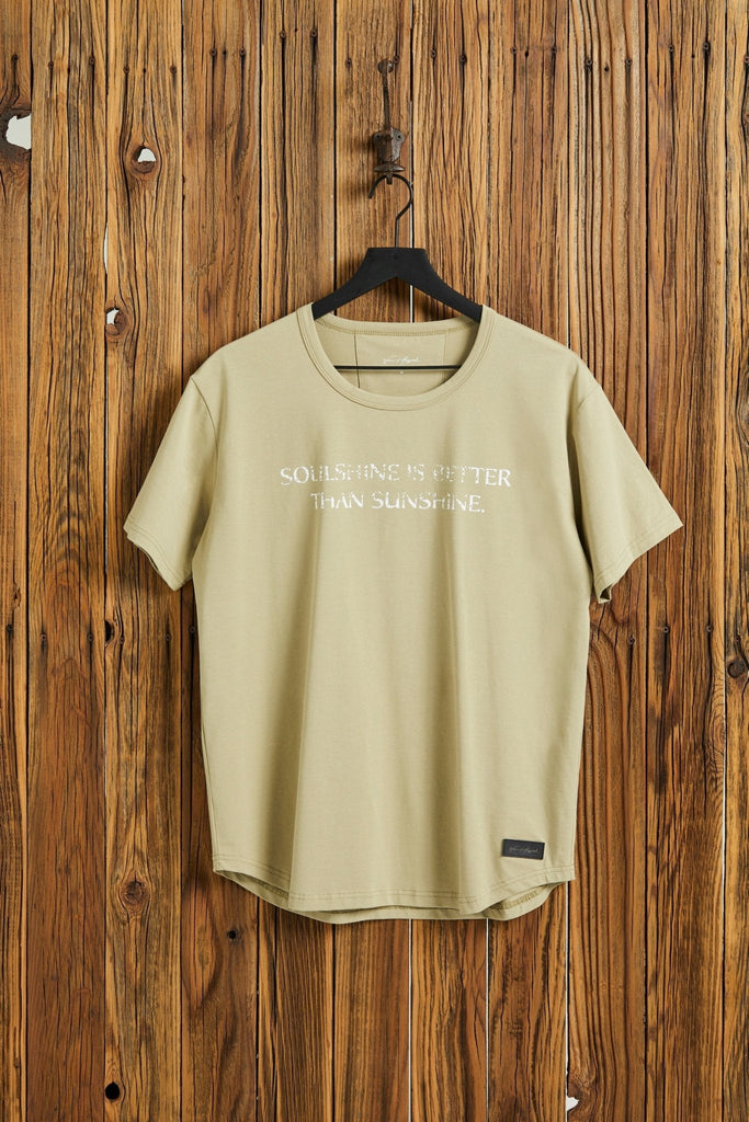 SOULSHINE IS BETTER THAN SUNSHINE - Olive Boyfriend T-Shirt - Worn & Haggard