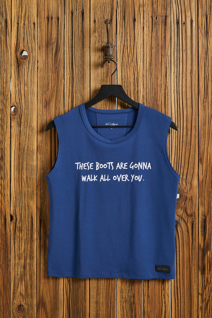 THESE BOOTS - Women's Indigo Tank - Worn & Haggard