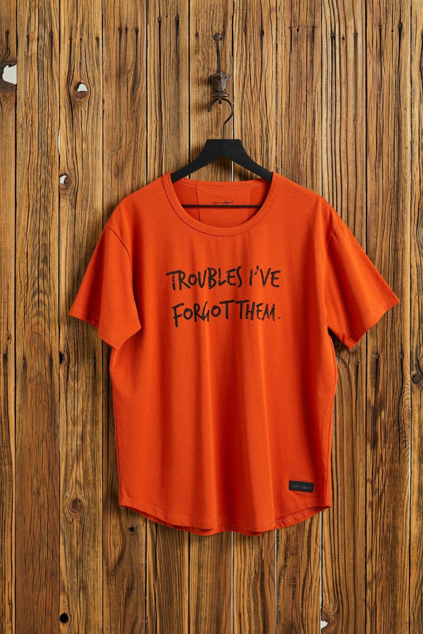 TROUBLES I'VE FORGOT THEM - Rust Boyfriend T-Shirt - Worn & Haggard