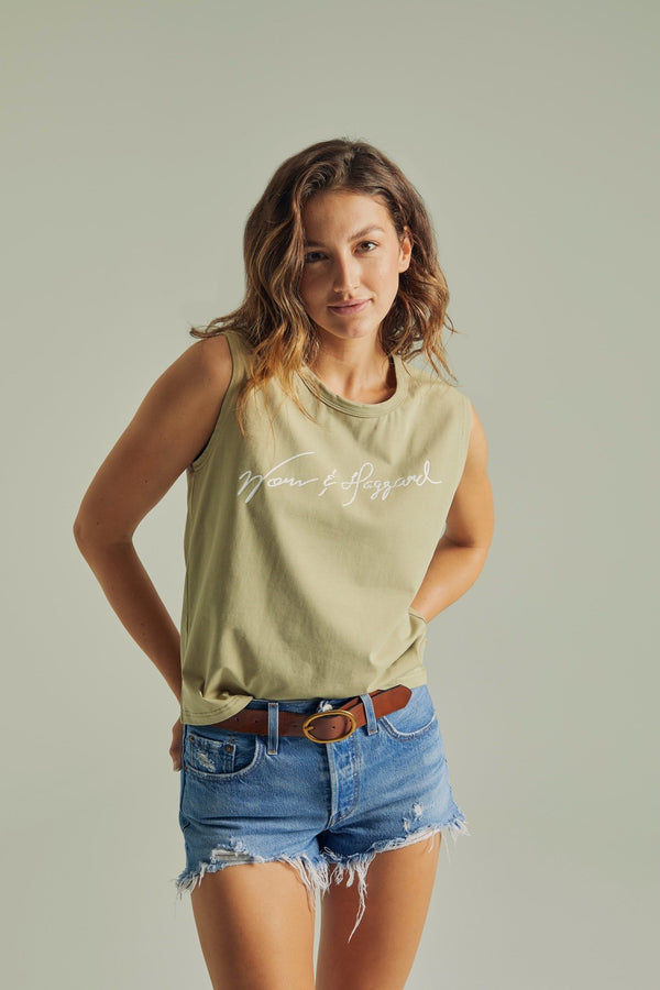 WORN & HAGGARD - Signature Women's Olive Tank - Worn & Haggard